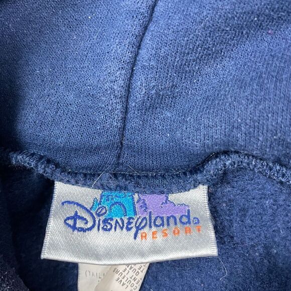 Disney Hoodie Mens Medium Blue 2006 Disneyland Cartoon Y2K - Picture 4 of 11